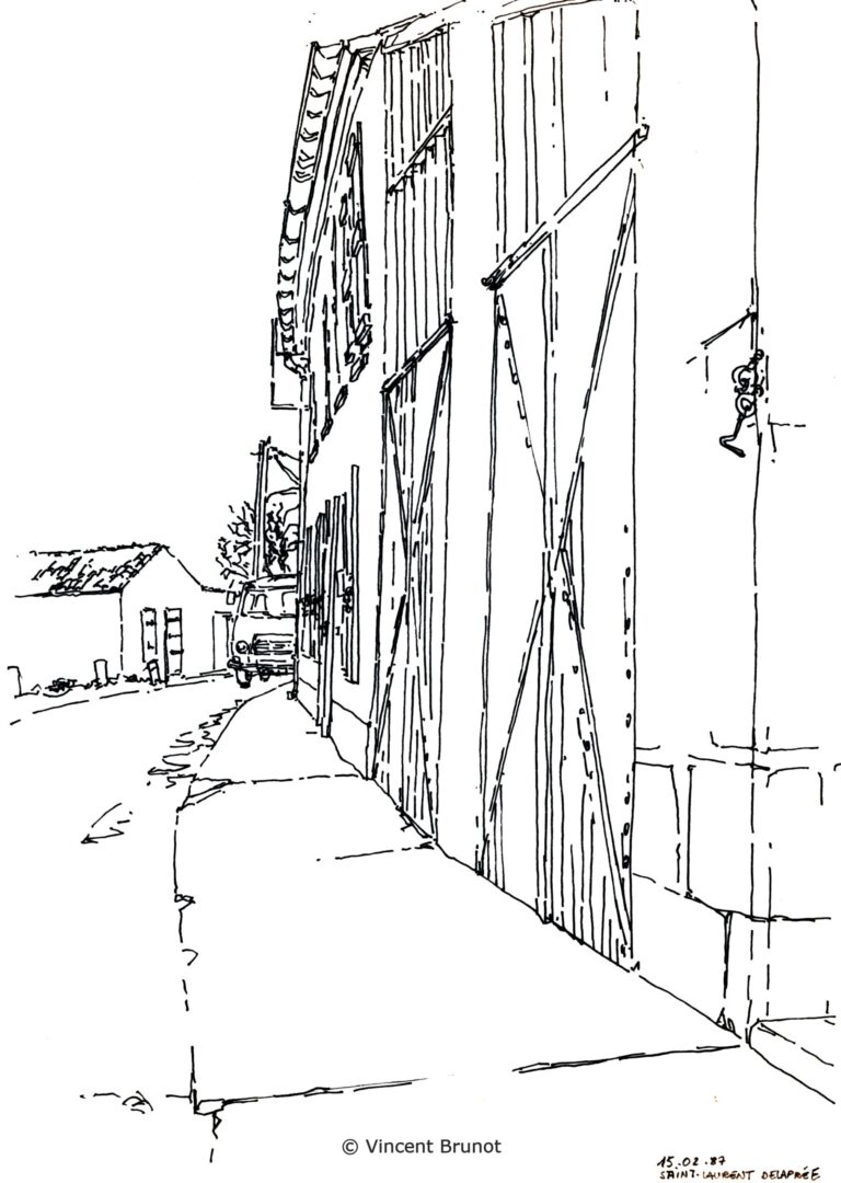 Saintlaurentdelapree, Saint-Laurent-de-la-Prée - Dessin de Vincent Brunot