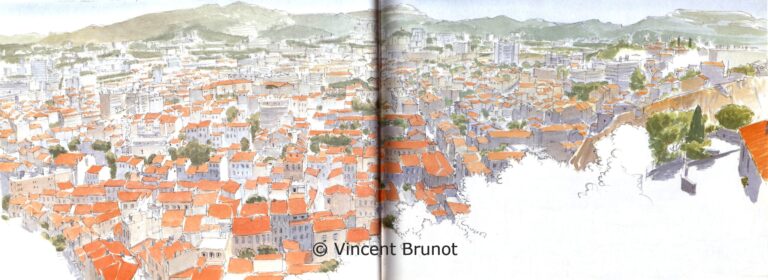 Vuedepuisterassedeabasilique, Marseille - Dessin de Vincent Brunot