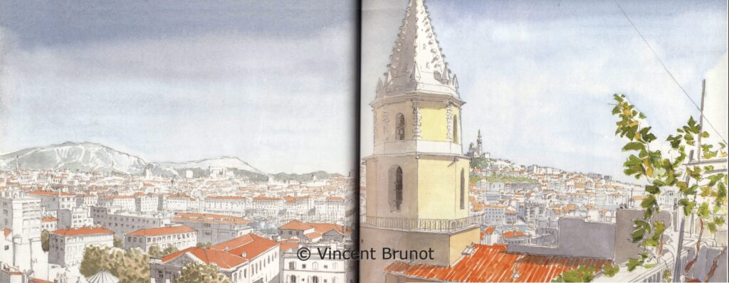 Vuegénéralelaviellecharité, Marseille - Dessin de Vincent Brunot