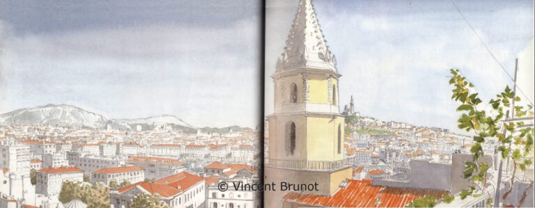 Vuegénéralelaviellecharité, Marseille - Dessin de Vincent Brunot