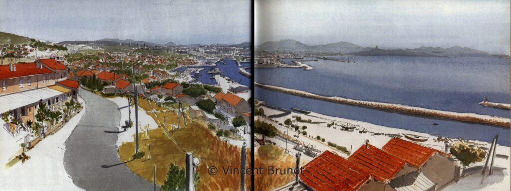Vuegeneraleradedemarseille, Marseille - Dessin de Vincent Brunot